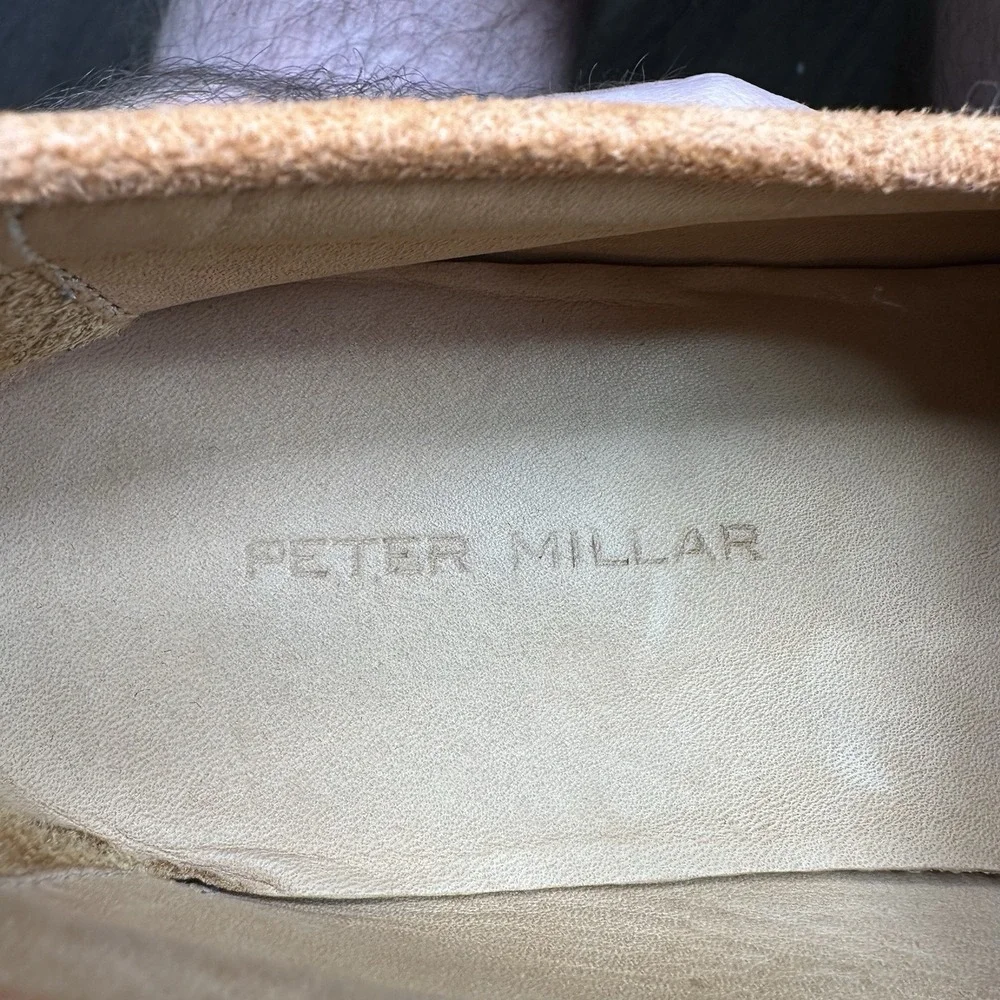 Peter Millar Excursionist Mens Size 11.5 (M) Boat Shoes Papaya Suede Slip-On EUC